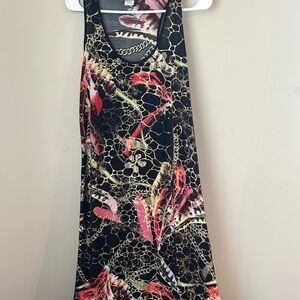 Dots Black and Pink Patterned Maxi